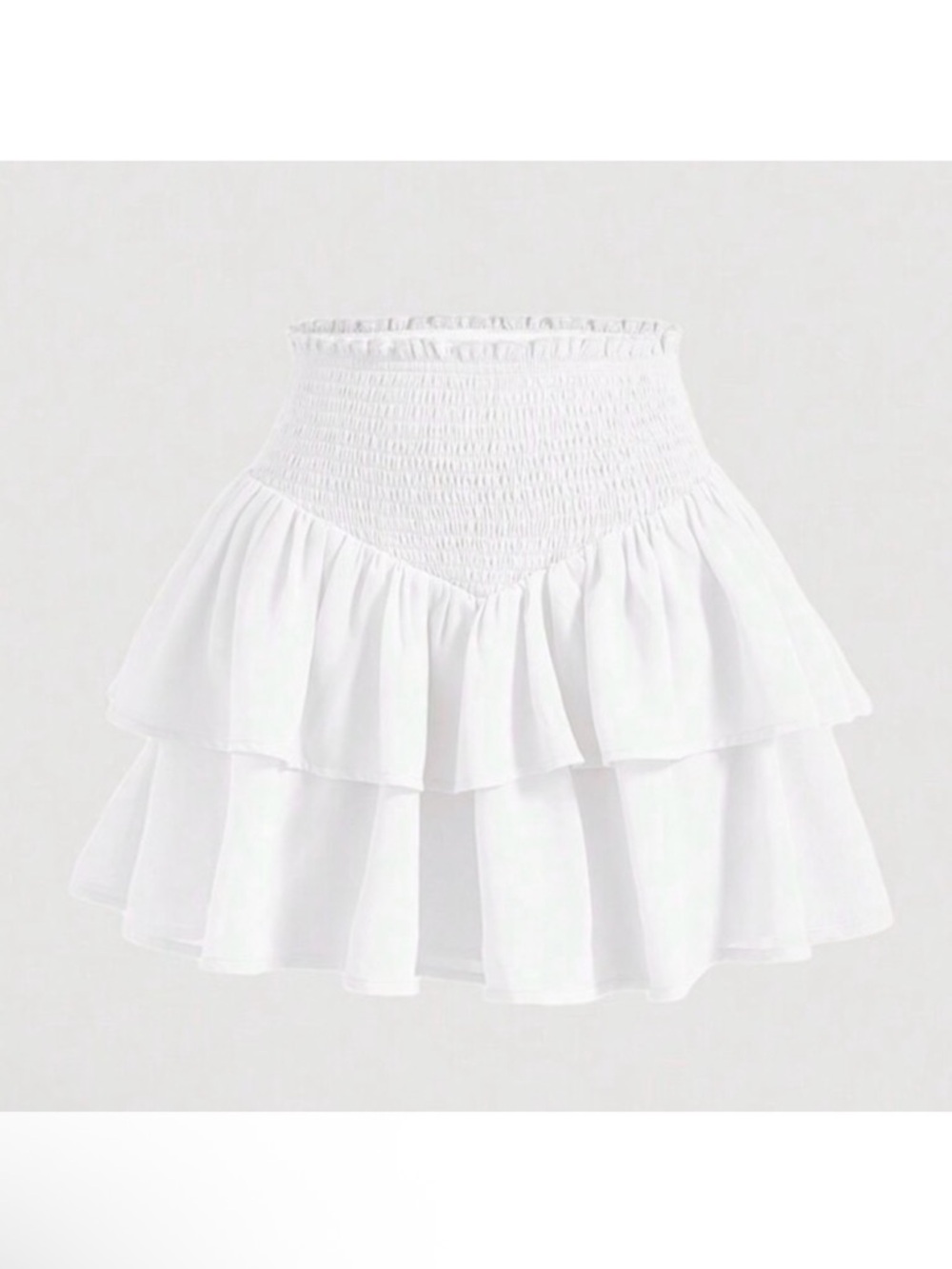 NWT SHEIN Ruffle Hem Mini Skirt, Size S